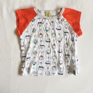 dear baby pirate print raglan style t-shirt 9 months baby boy